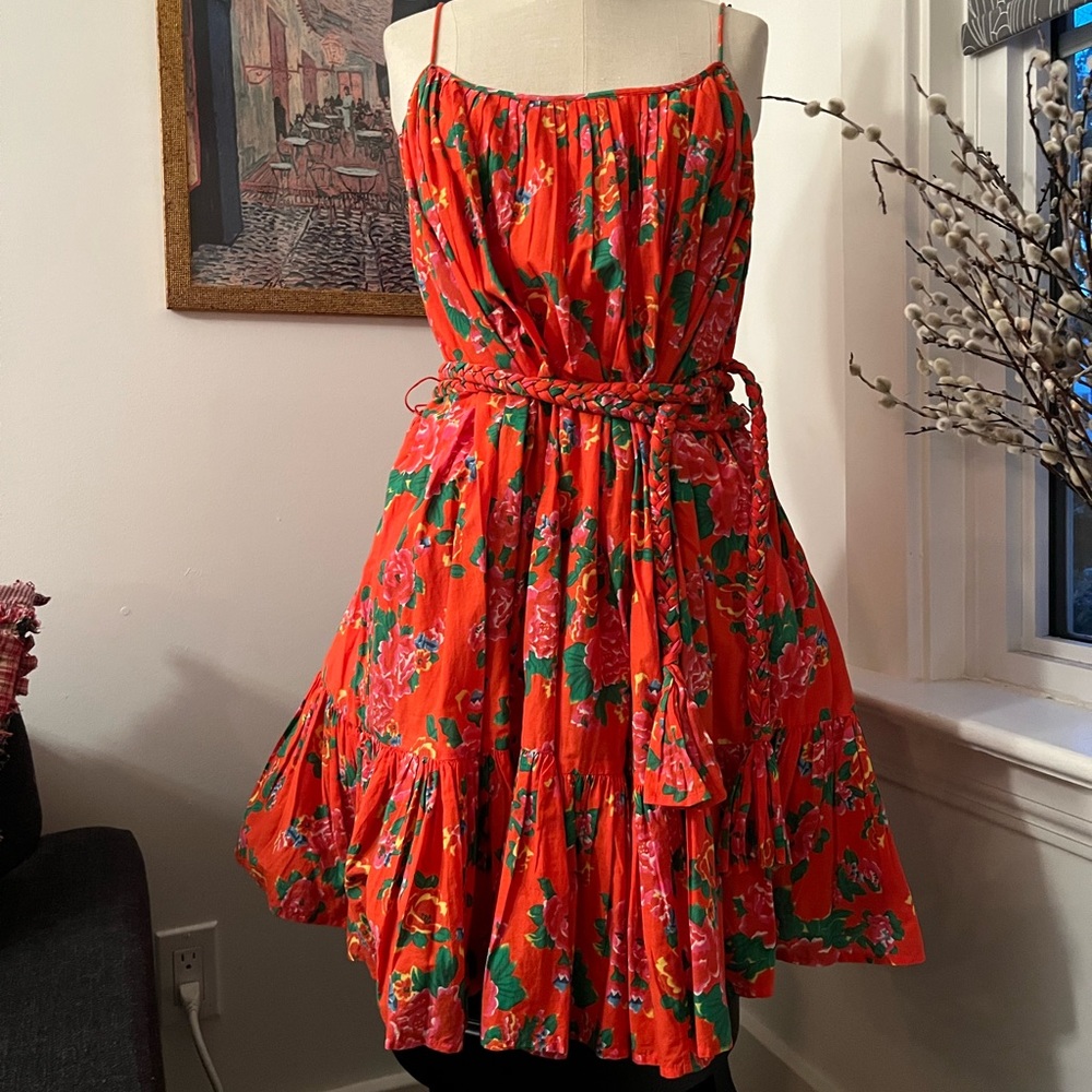 Rhode - Nala Printed Cotton Mini Dress - Size S